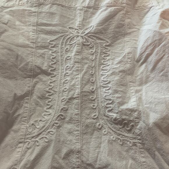Novica womens small white Lilly of the Incas button front blouse was embroidered - Picture 12 of 12